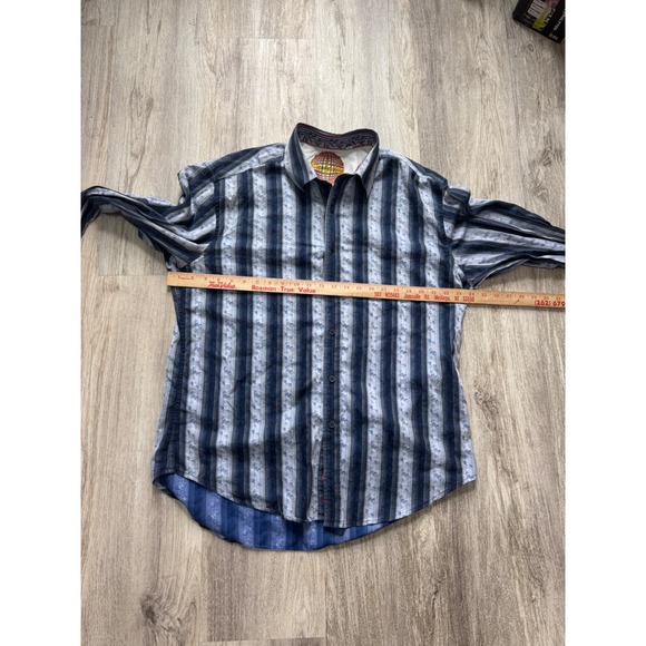 Robert Graham Button‎ Down Shirt Striped Pattern Long Sleeve XL - Picture 5 of 6
